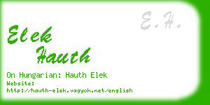 elek hauth business card